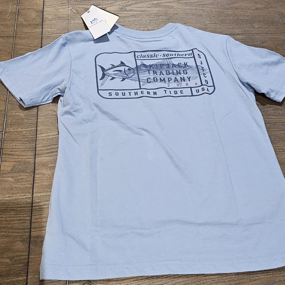 New Kids Southern Tide Blue Graphic T-Shirt